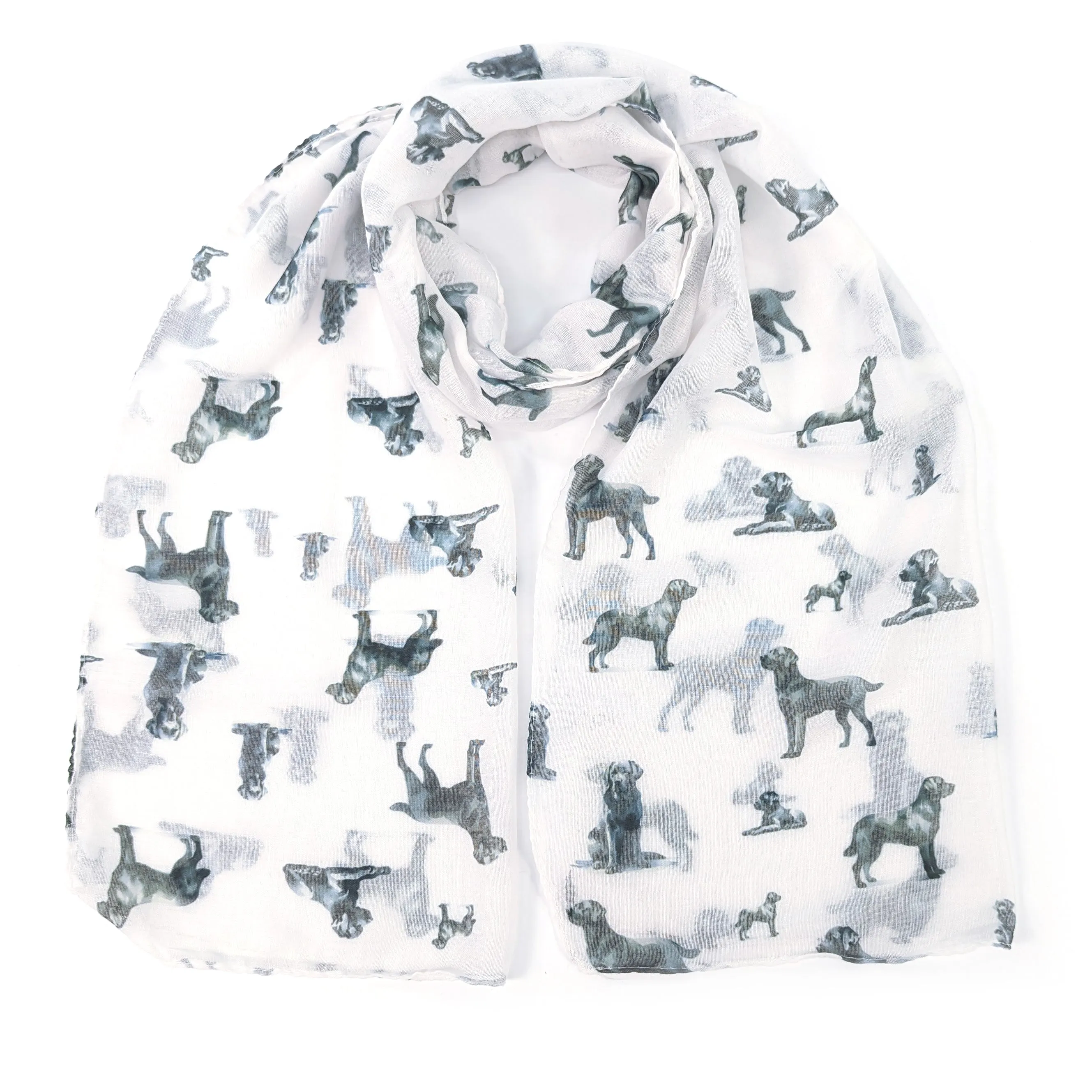 Dapper Dog Scarf - White - (50x180cm)