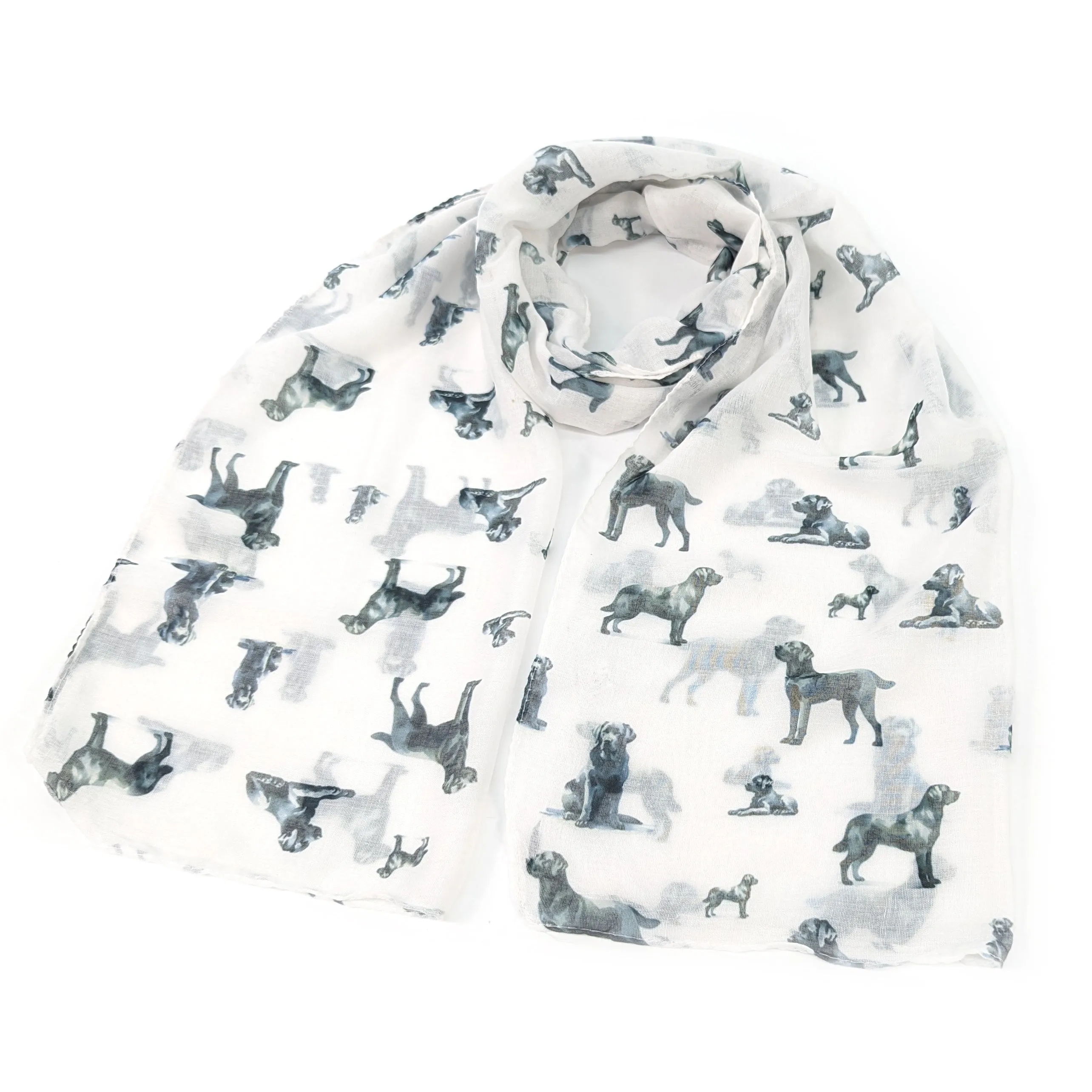 Dapper Dog Scarf - White - (50x180cm)