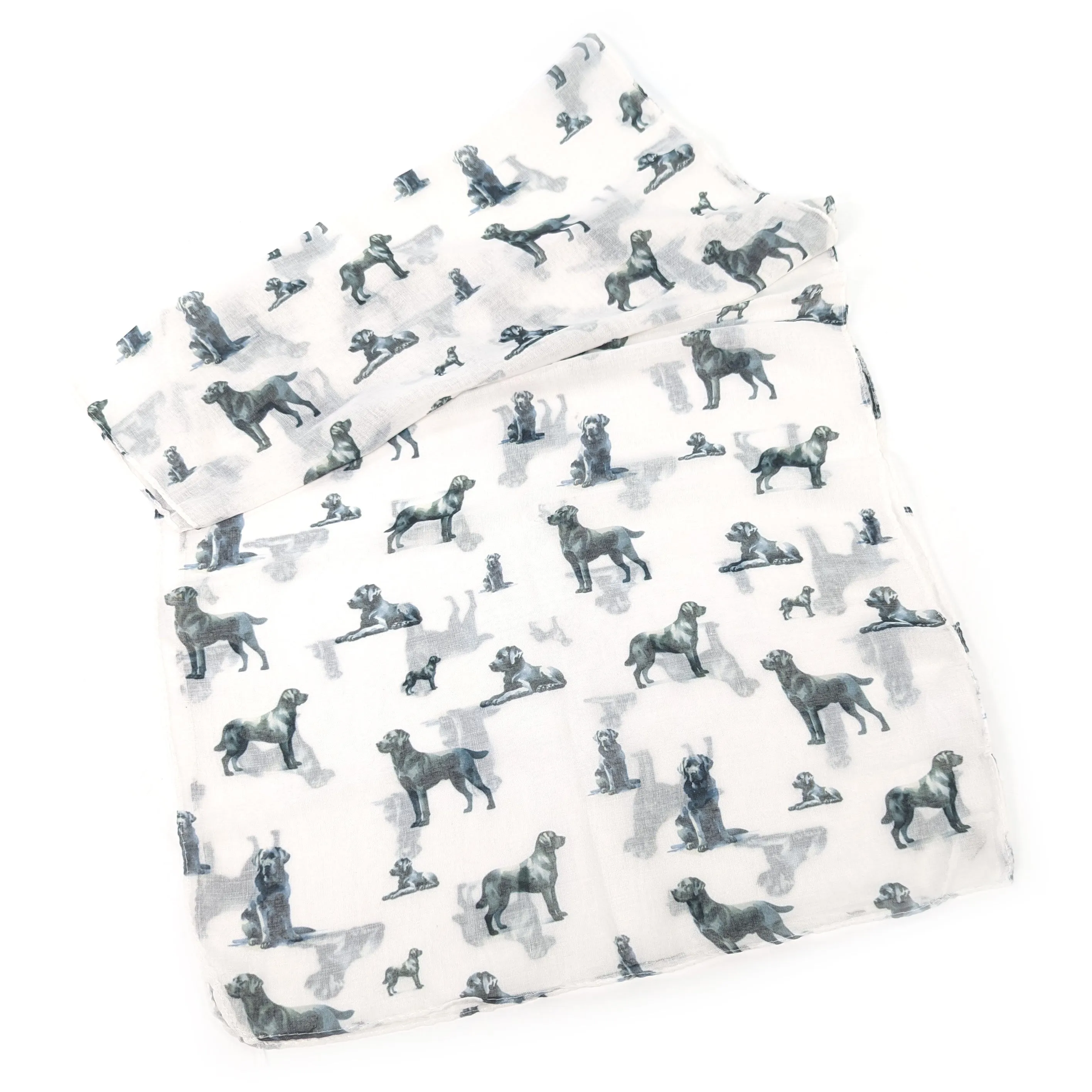 Dapper Dog Scarf - White - (50x180cm)