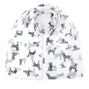 Dapper Dog Scarf - White - (50x180cm)