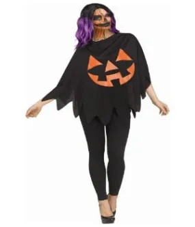 Dark Jack O'Lantern Poncho