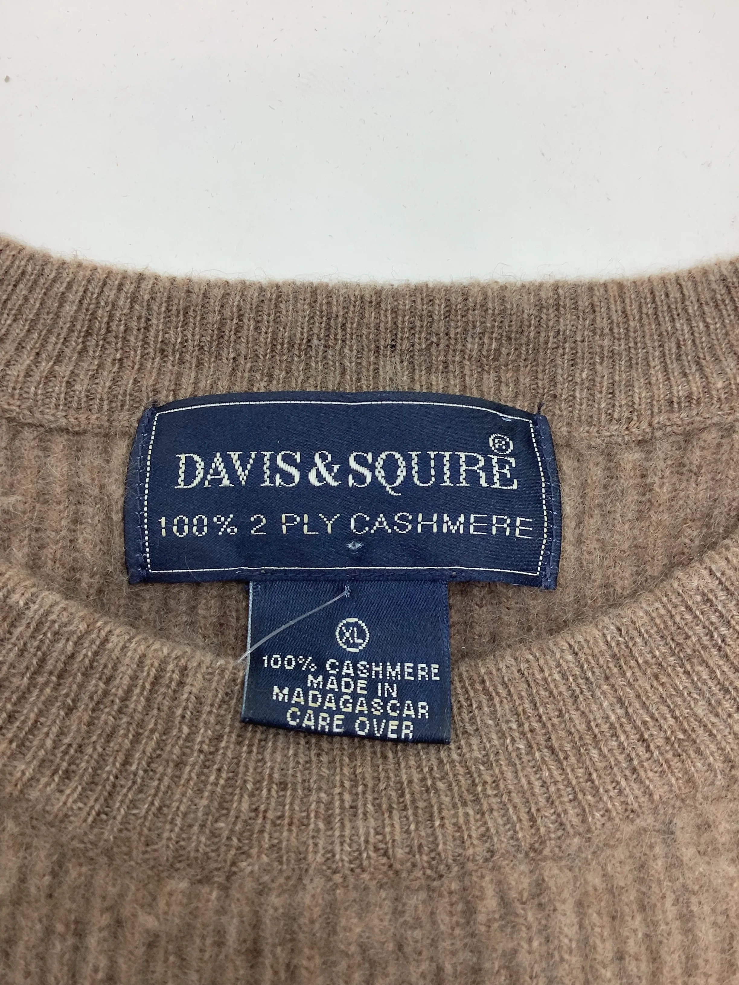 Davis & Squire Sweater Crew Neck Cashmere Size: XL