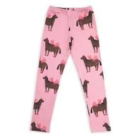 Don't Grow Up Leggings - Horses on Pink