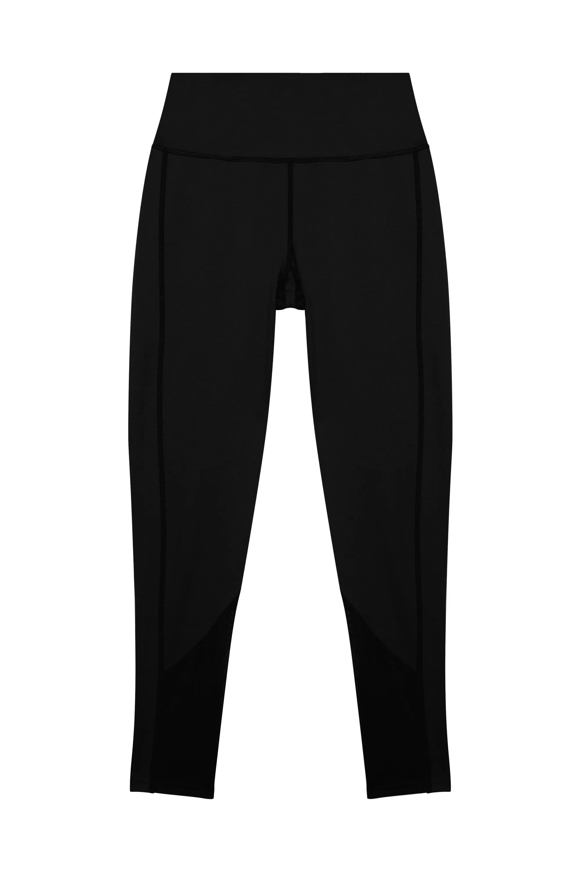 Eco Black Mesh Panel Leggings