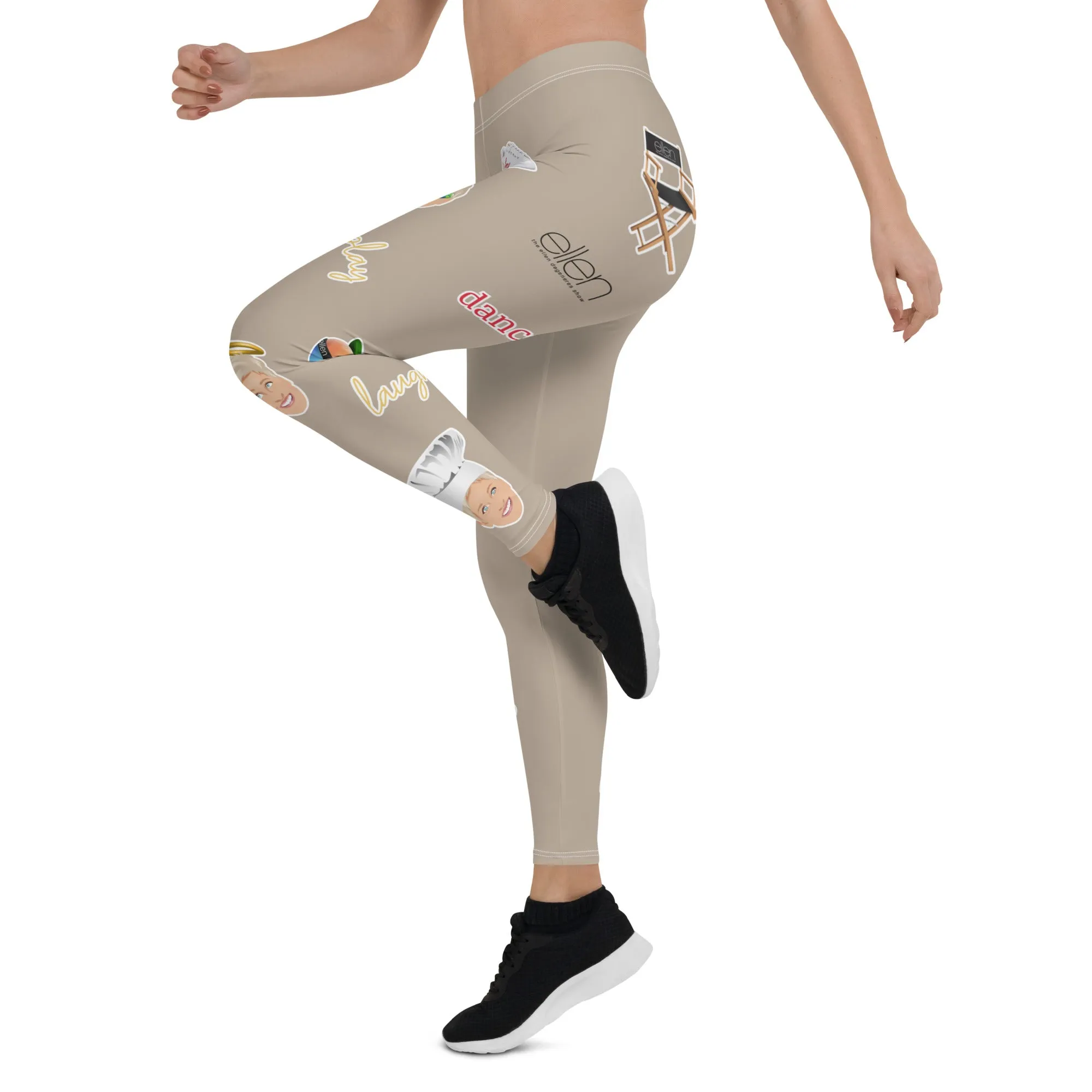 Ellen Emoji Leggings-Cream