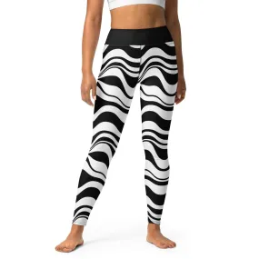 ENERGY WAVES black -2- Yoga Leggings