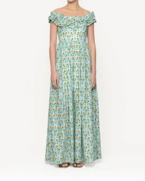 Espliego Diente De Leon Amanecer Maxi Dress In Blue | Blue