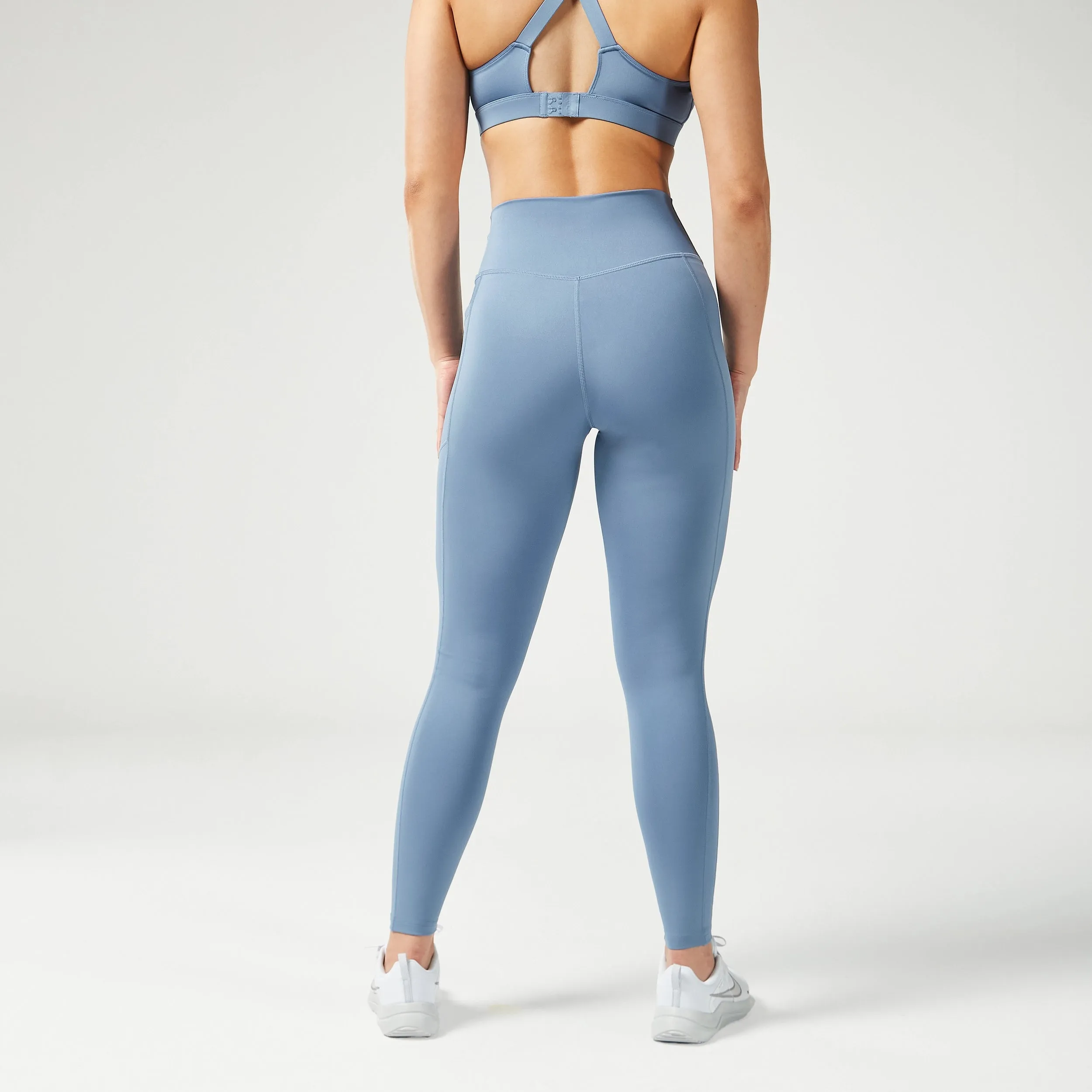 Essential High Waisted Leggings 27" - Coronet Blue