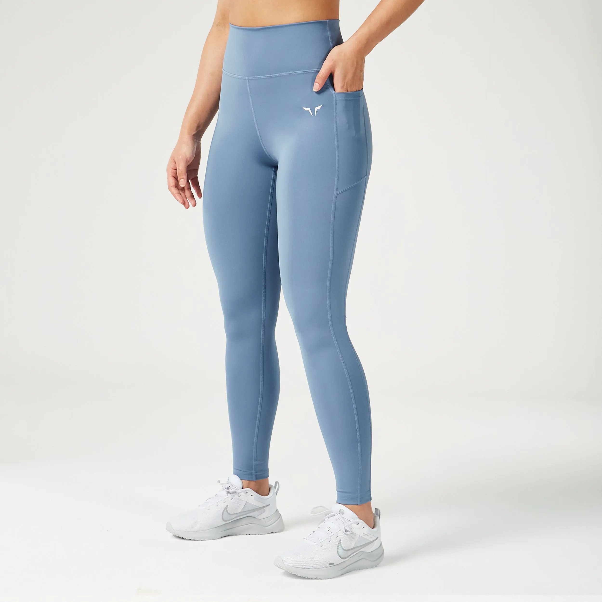 Essential High Waisted Leggings 27" - Coronet Blue