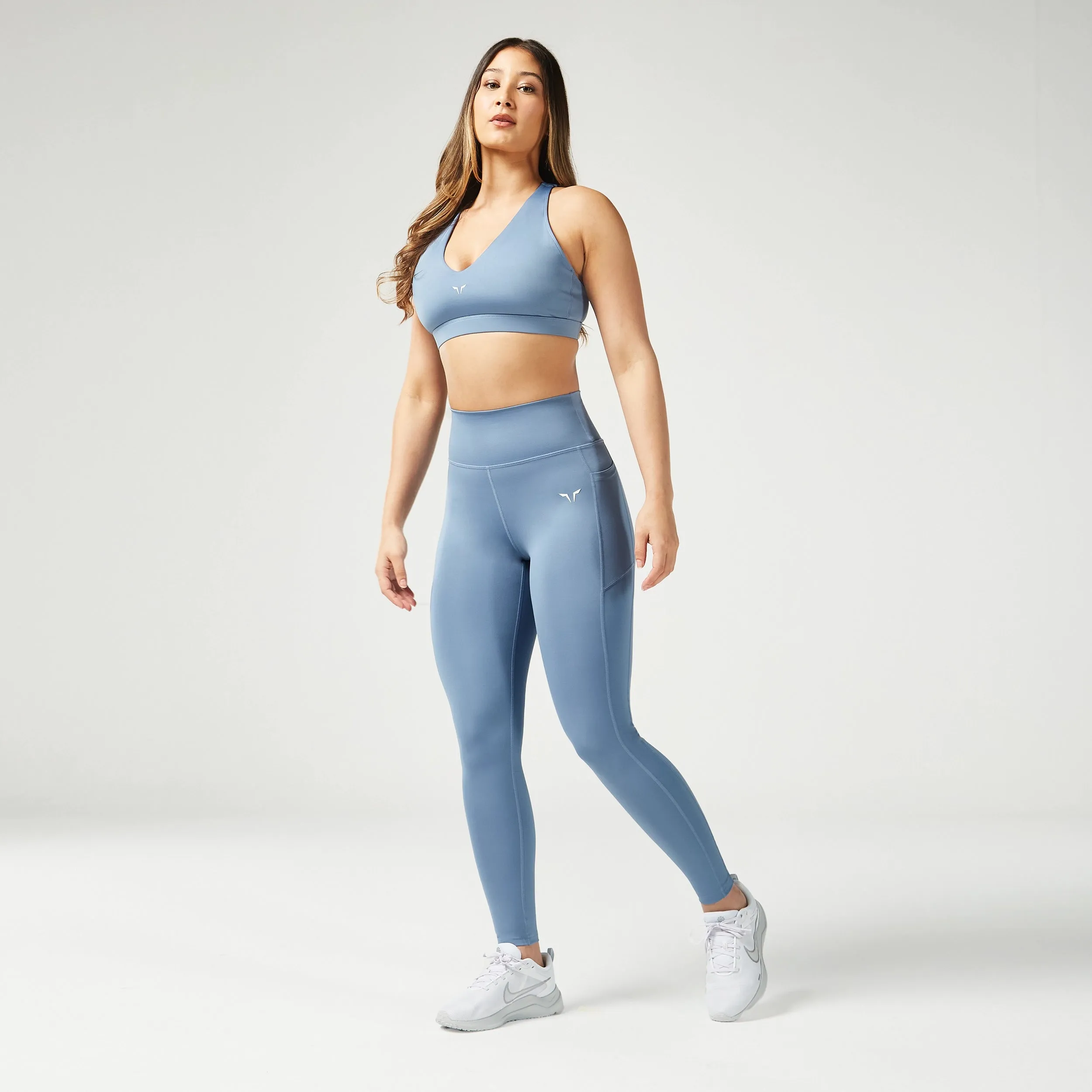 Essential High Waisted Leggings 27" - Coronet Blue