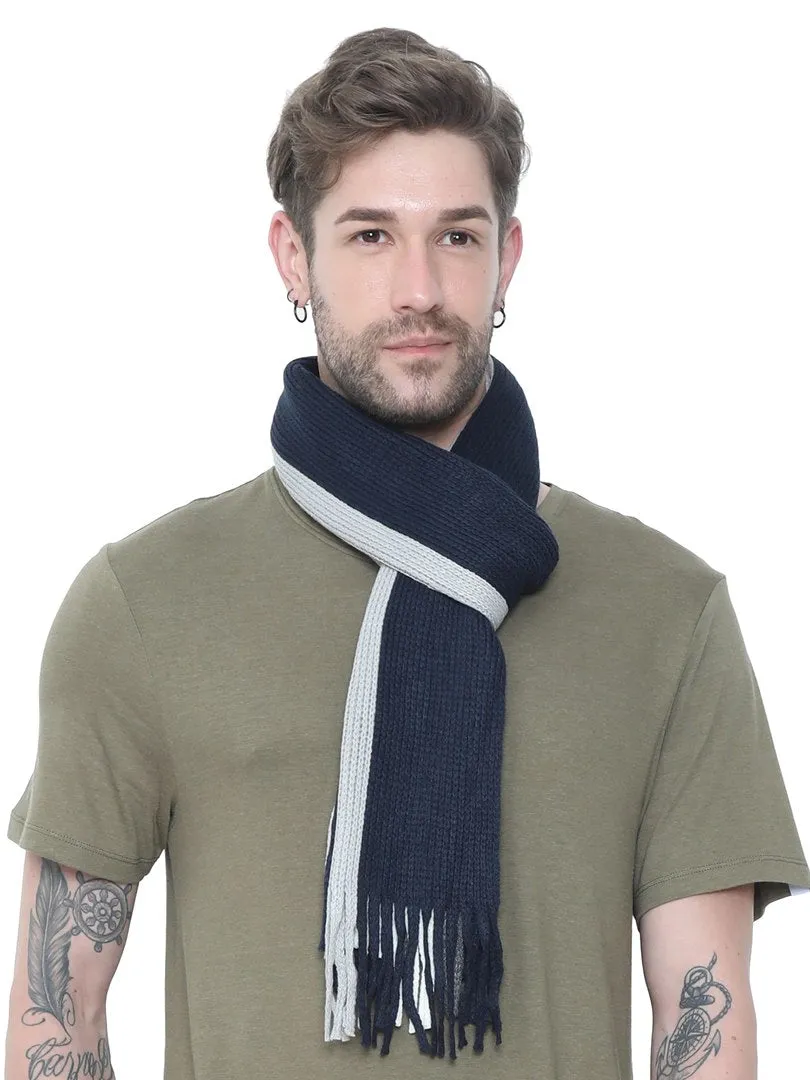 FabSeasons Men Casual Self Design  Solid Acrylic Woolen Muffler