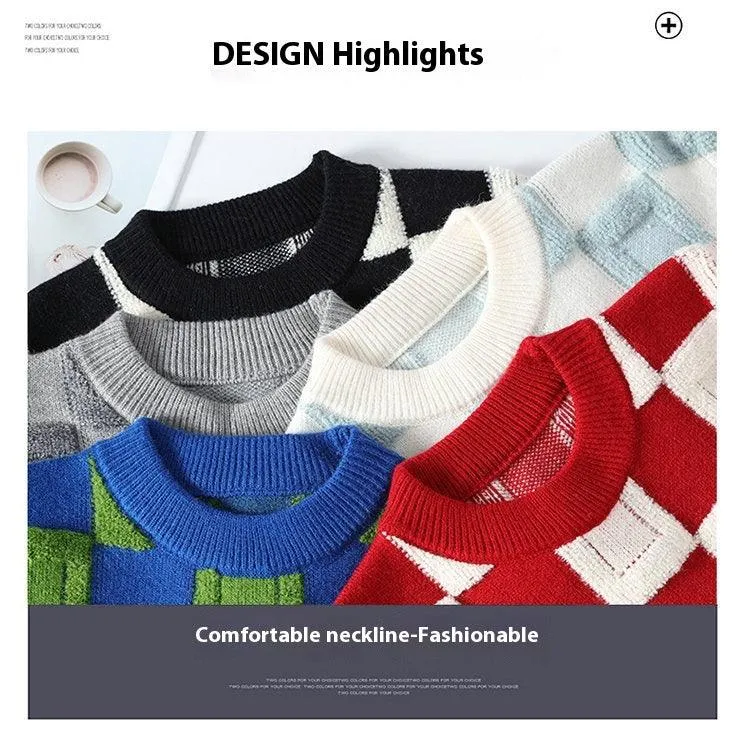 Fashion Trendy Round Neck Sweater - Stylish & Comfortable Cotton Knitwear