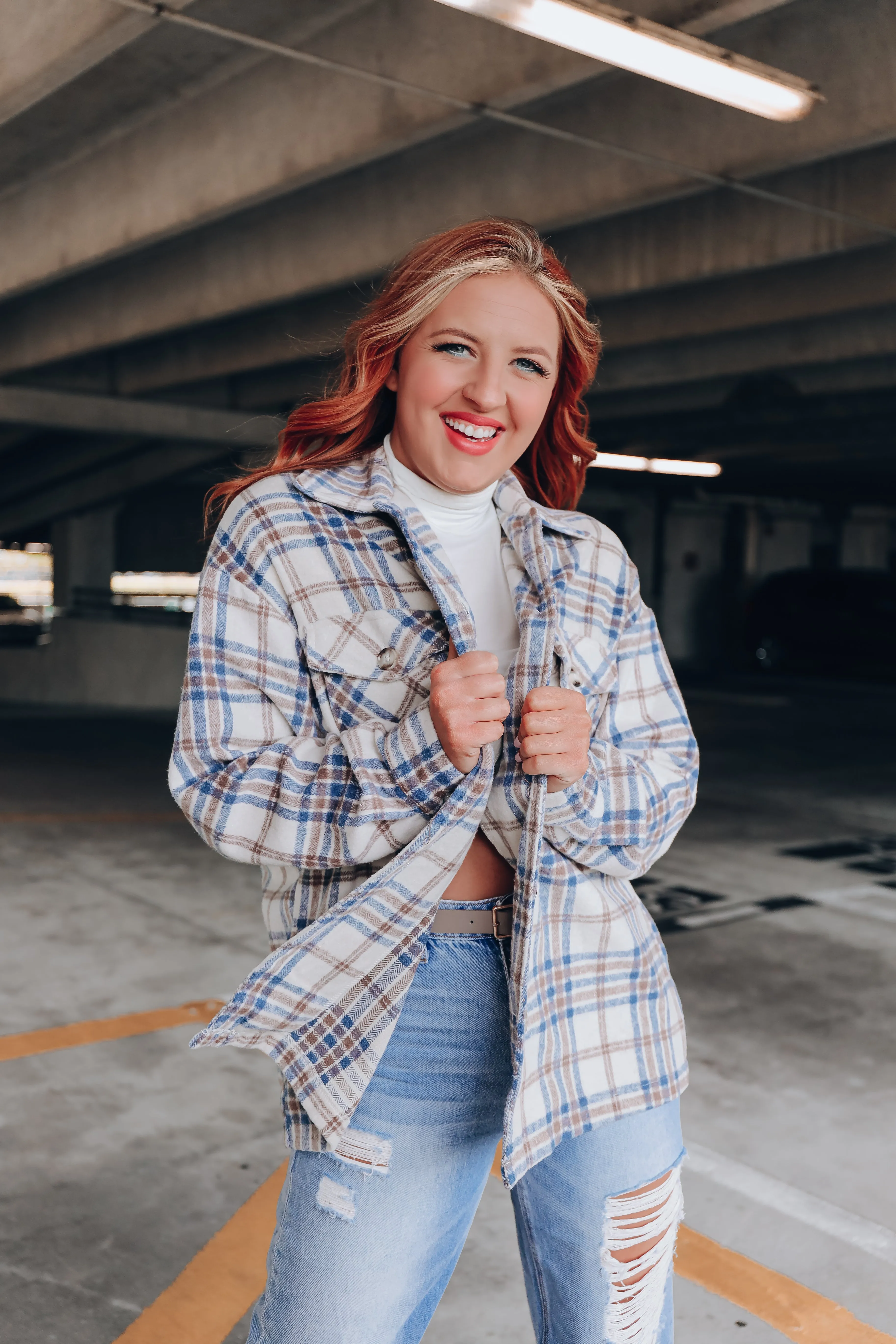 Fireside Oversized Plaid Flannel - Blue