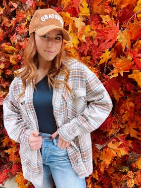 Fireside Oversized Plaid Flannel - Brown