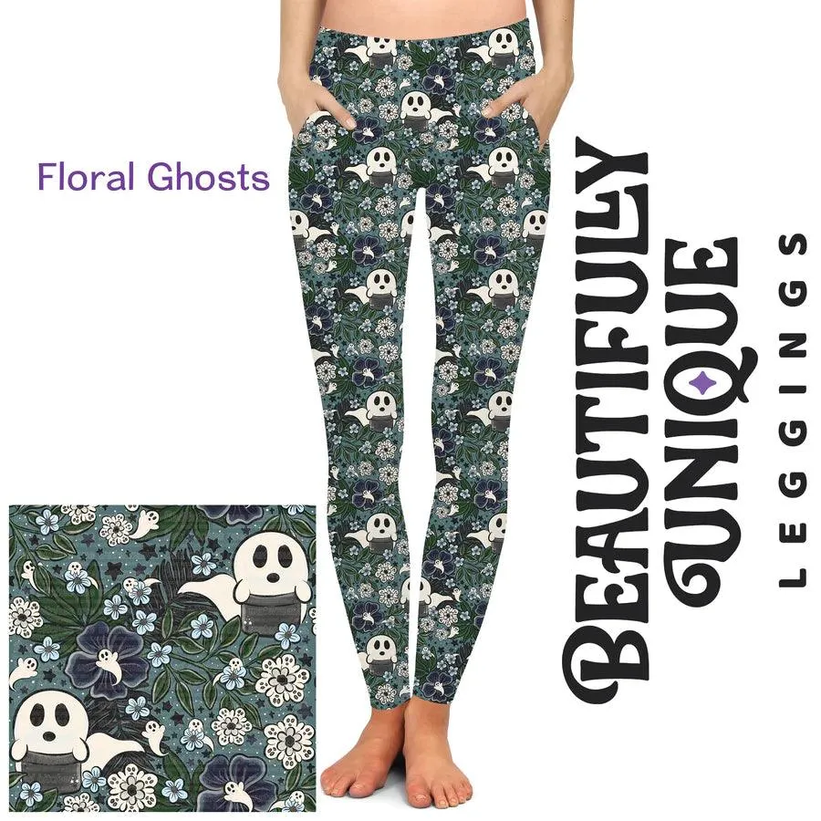 Floral Ghosts Leggings