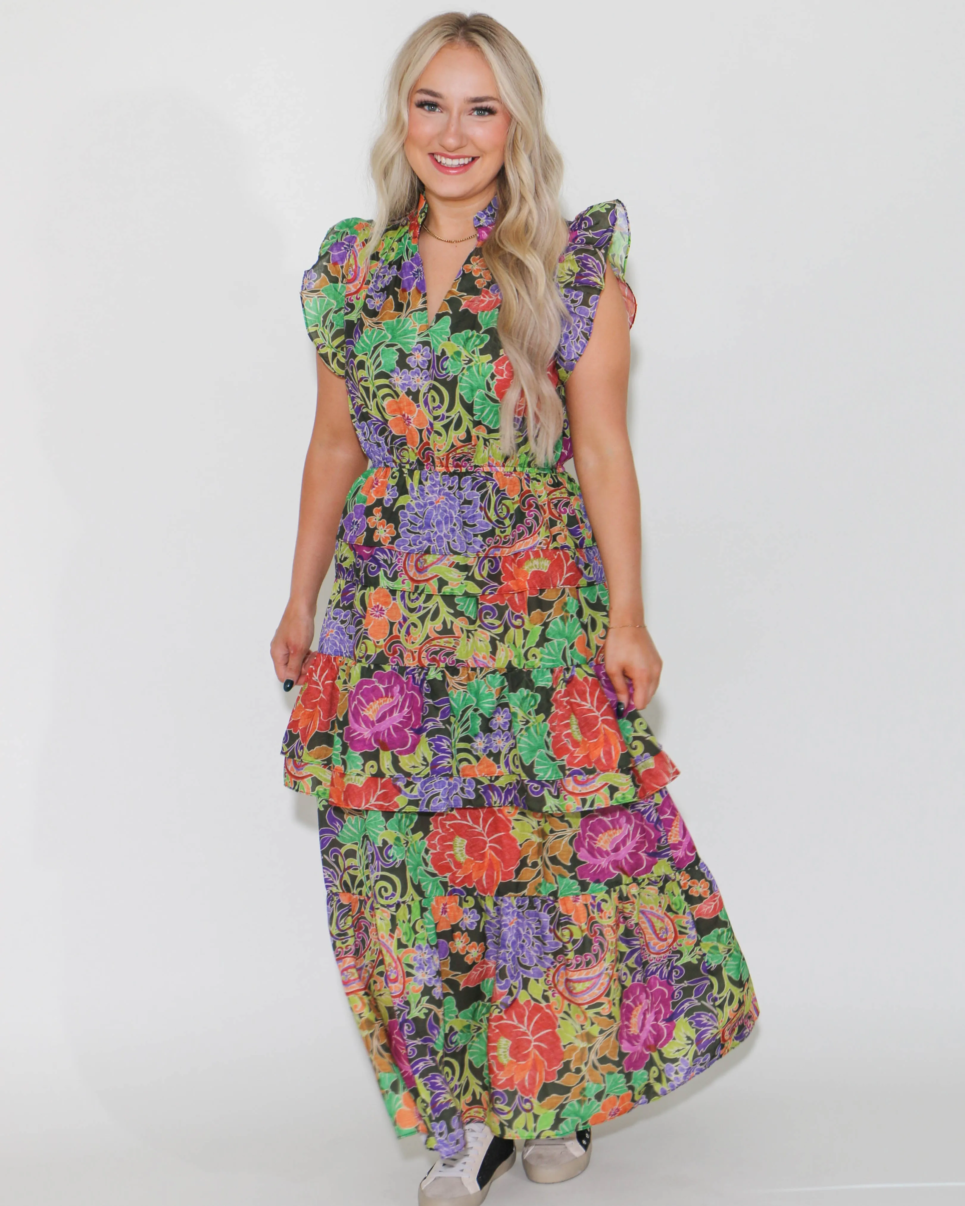 Floral Tiered Maxi Dress