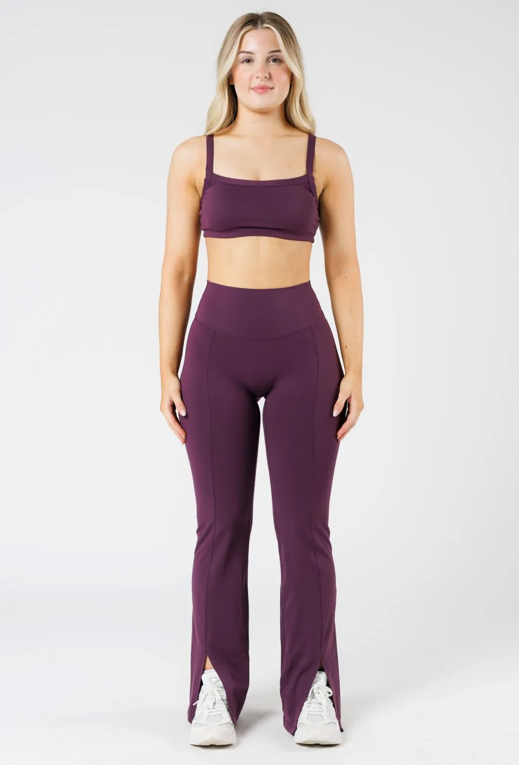 FormLux Front Slit Sculptseam® Plus Flare Legging 32" Wildberry