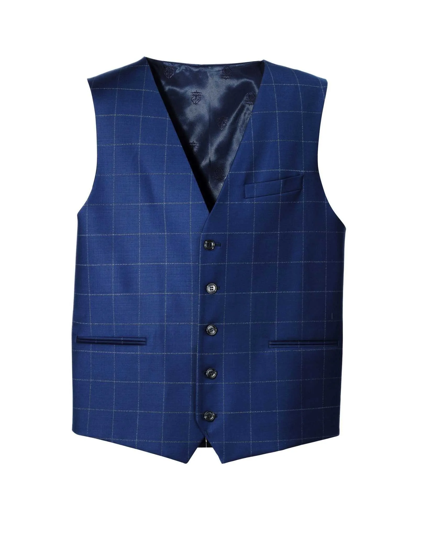 Gilet carreaux-fenêtre bleu "Xfrozen"