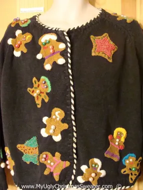 Gingerbread Cardigan Christmas Sweater