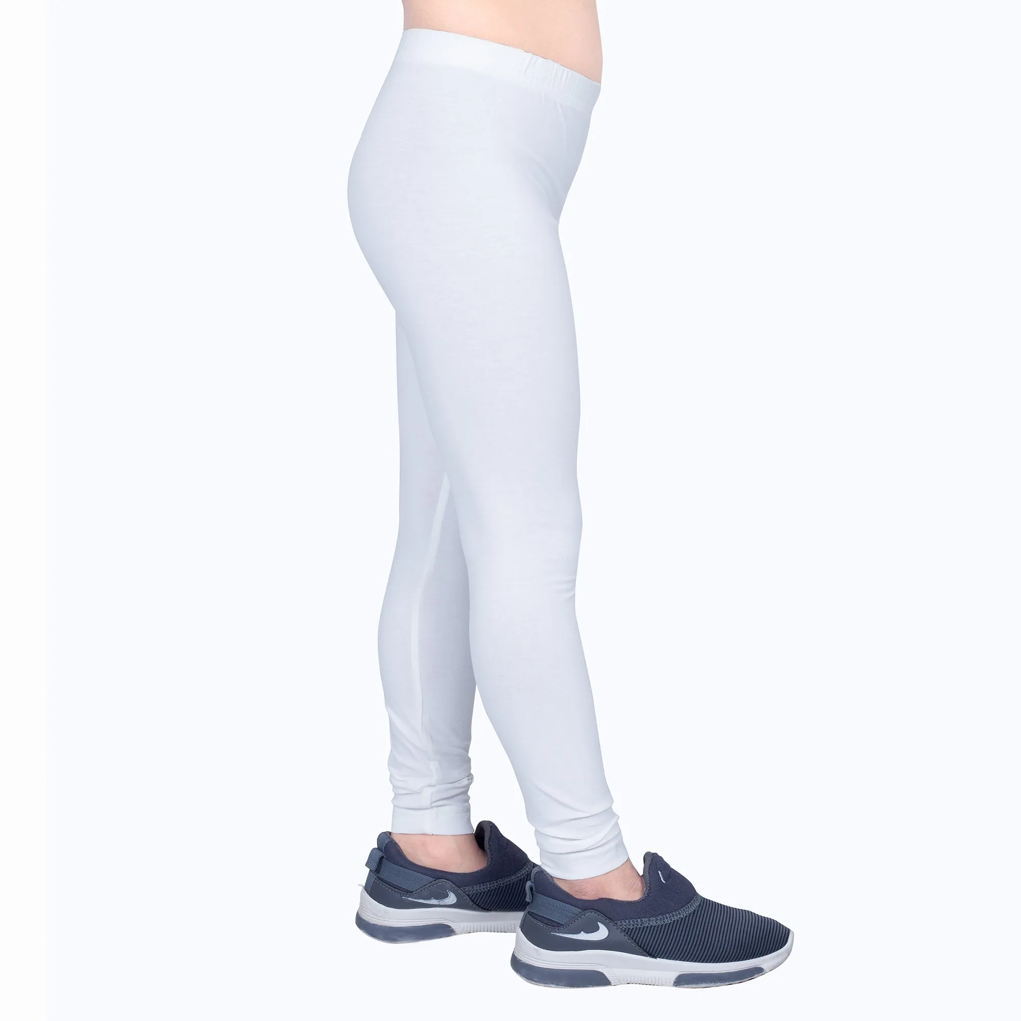 Girls White Regular Legging