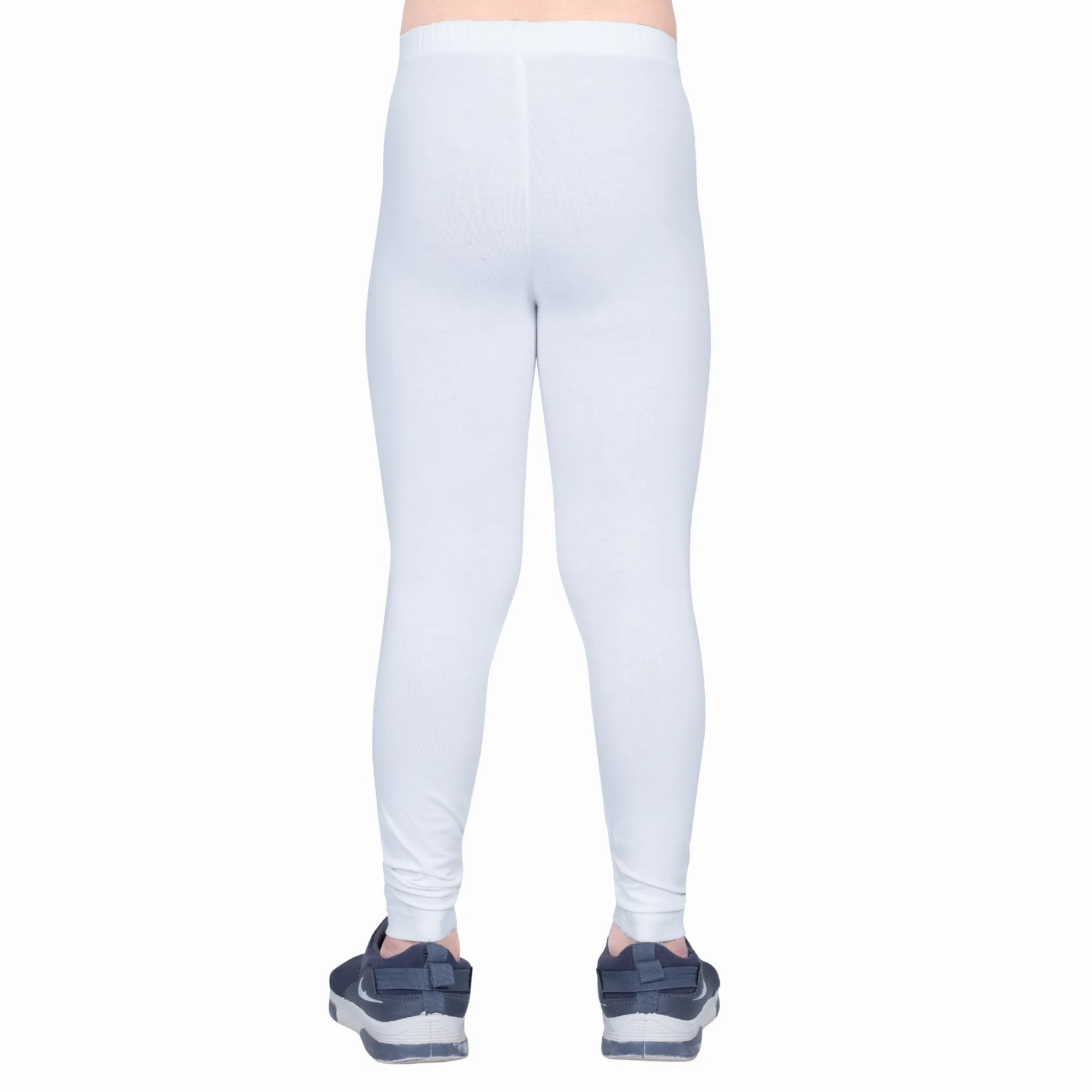 Girls White Regular Legging