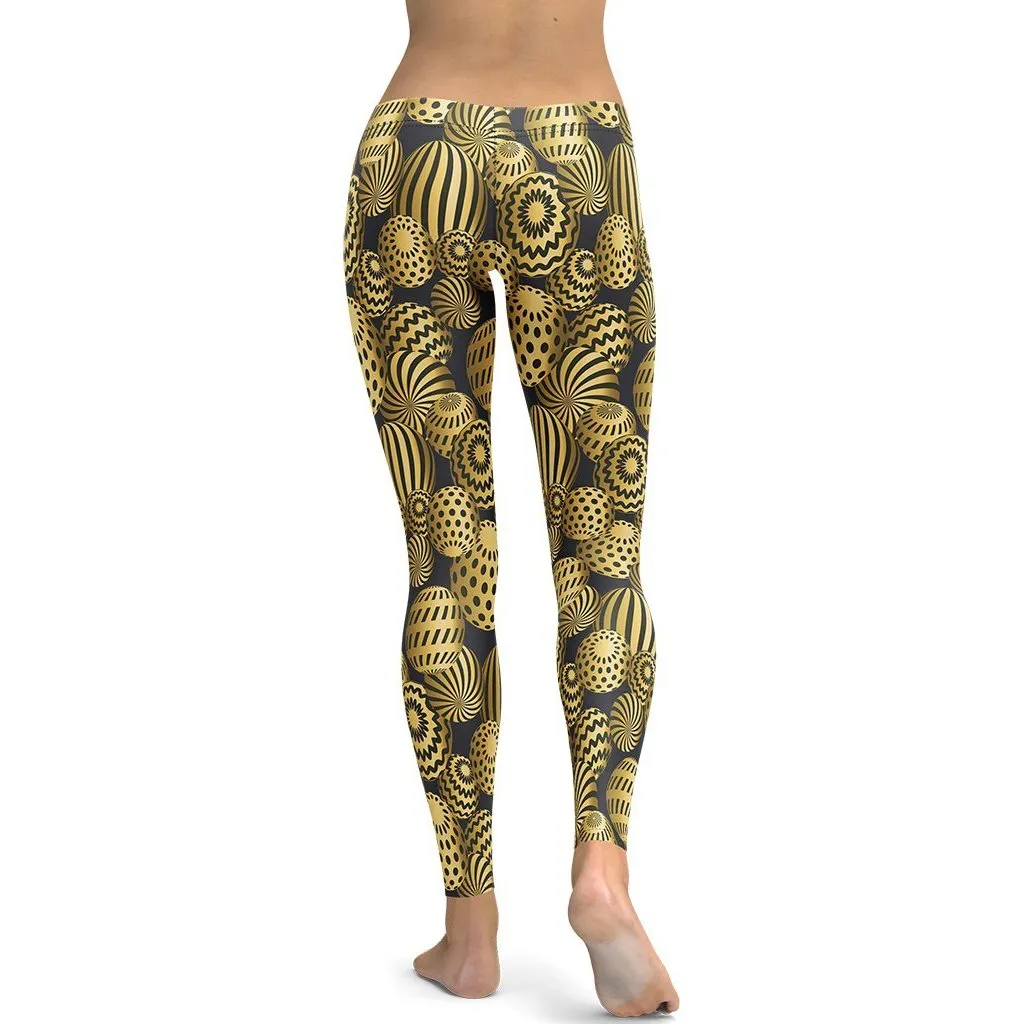 Golden Easter Eggs Leggings