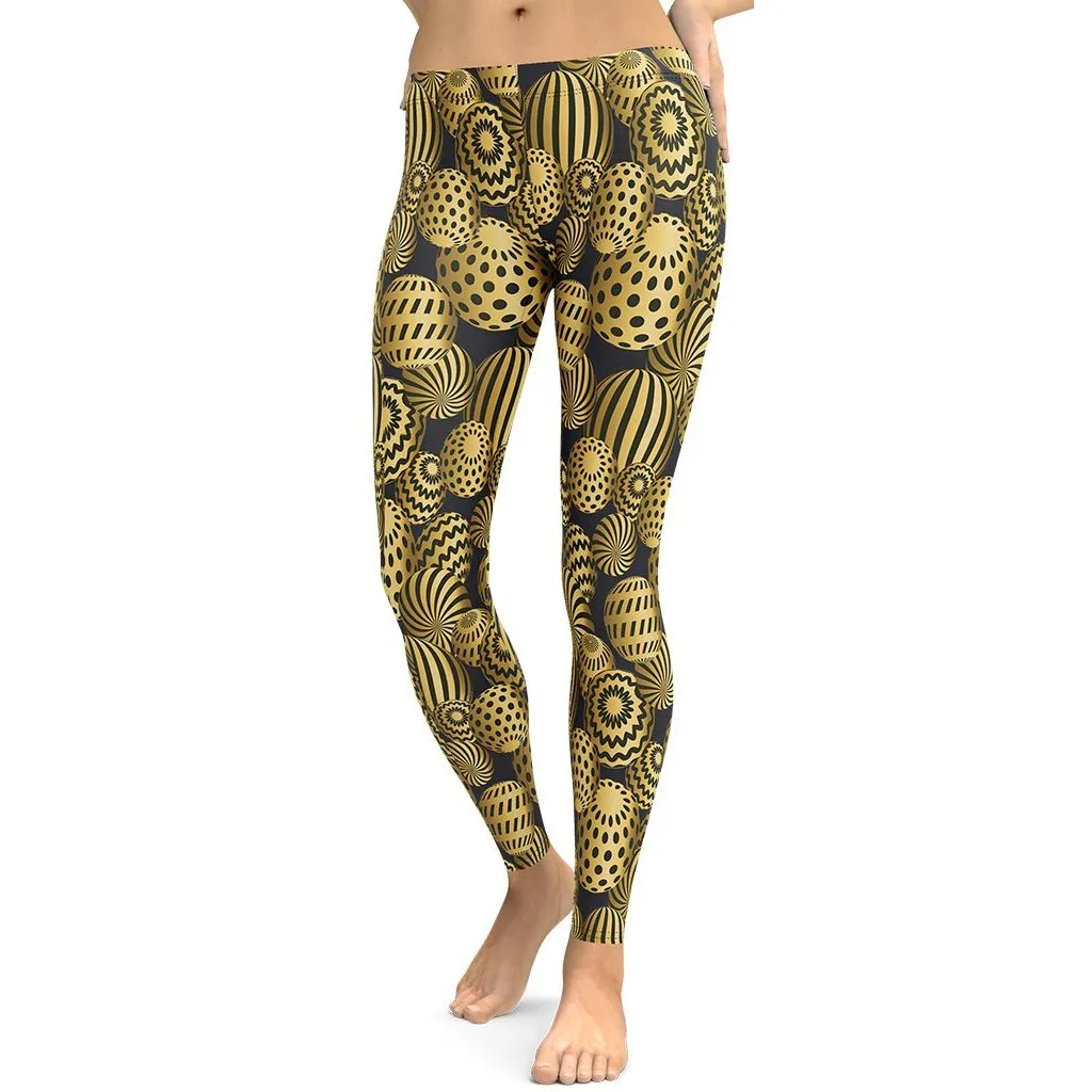 Golden Easter Eggs Leggings