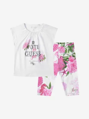 Guess Baby Girls Set - & Pink Floral Leggings Set