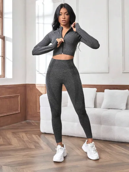 Gym Bunny Grey Elma 2 Piece Gym Set