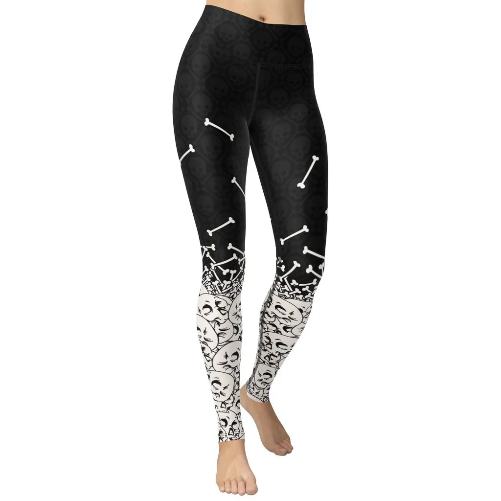 Halloween Hand Print Yoga Leggings