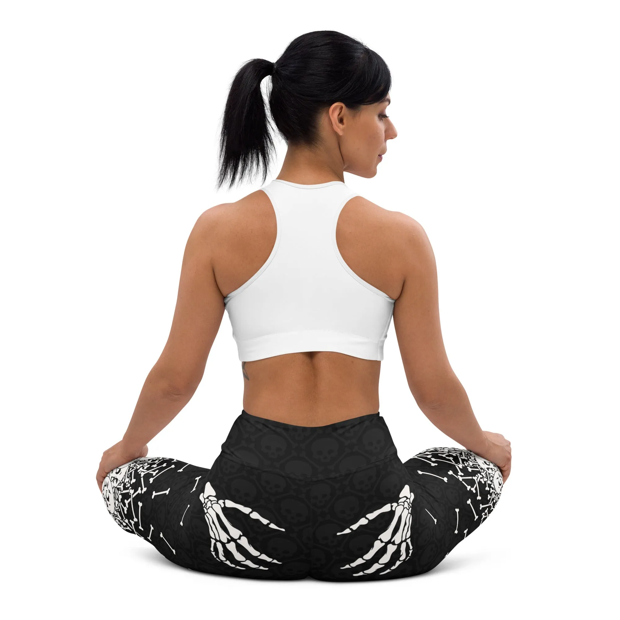 Halloween Hand Print Yoga Leggings