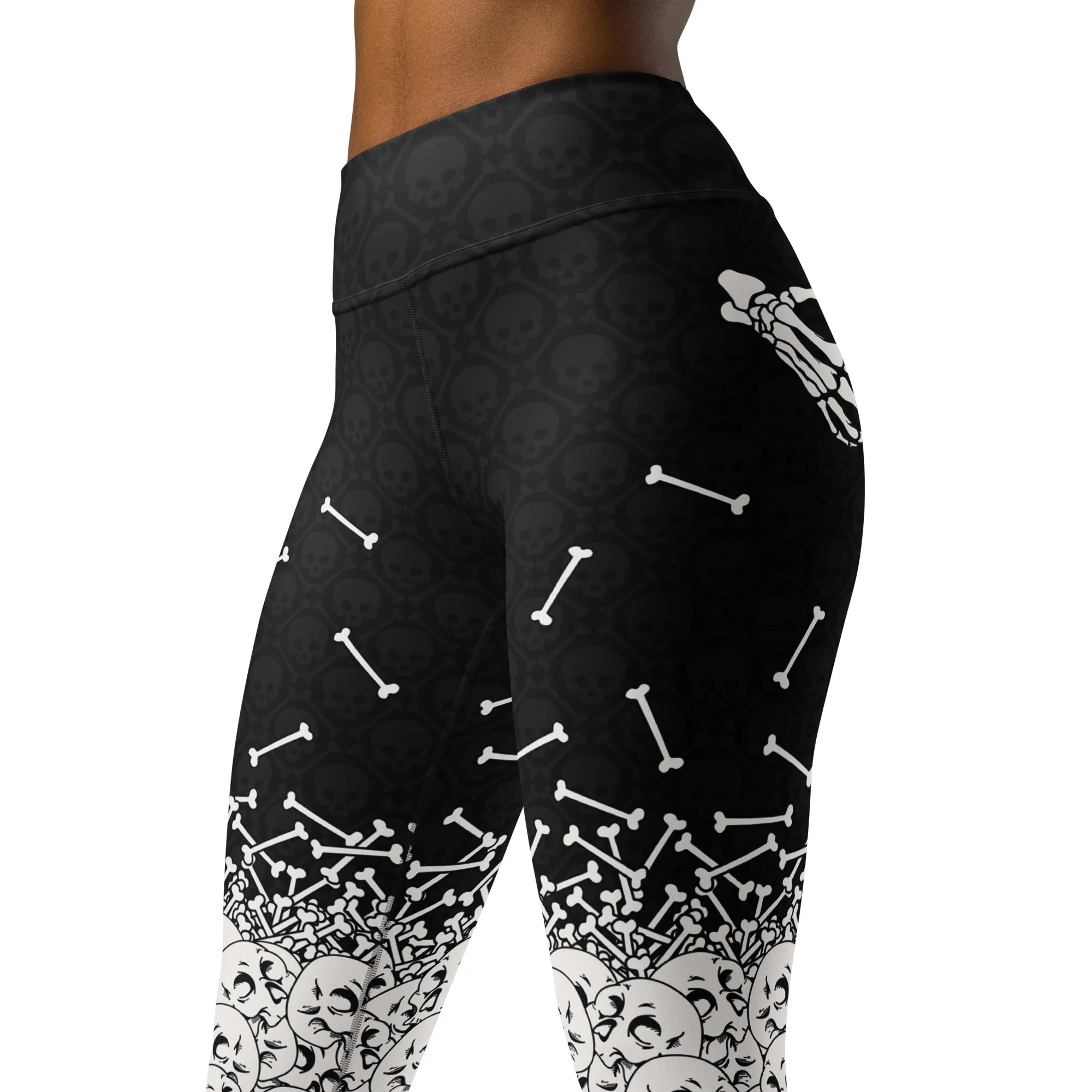 Halloween Hand Print Yoga Leggings