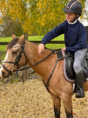 Hardy Equestrian Children's Rising Star Grey Sport Riding Leggings