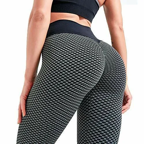 High Waist Honeycomb Workout Leggings Yoga Pants