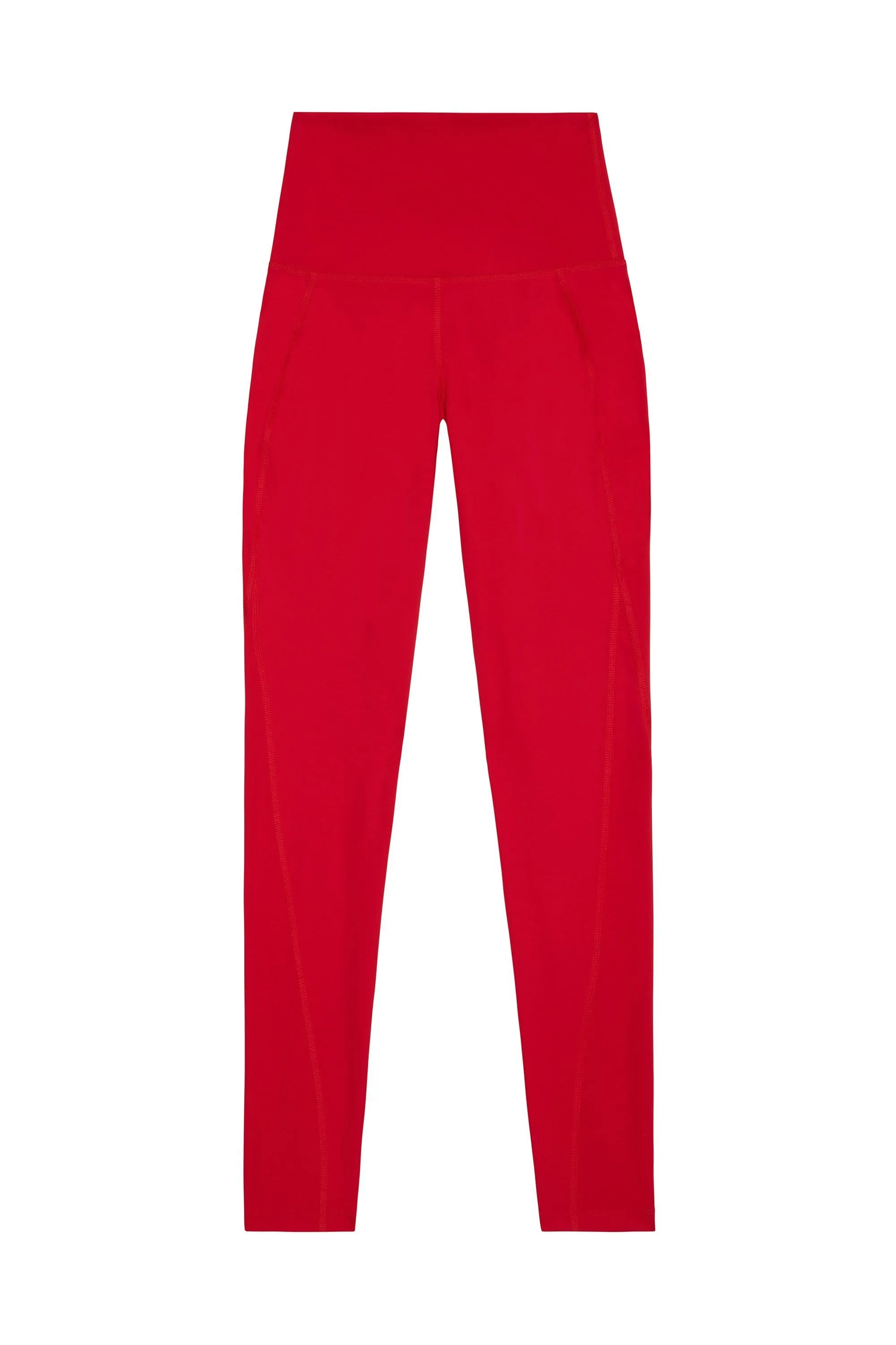 High Waist Leggings Red Curve