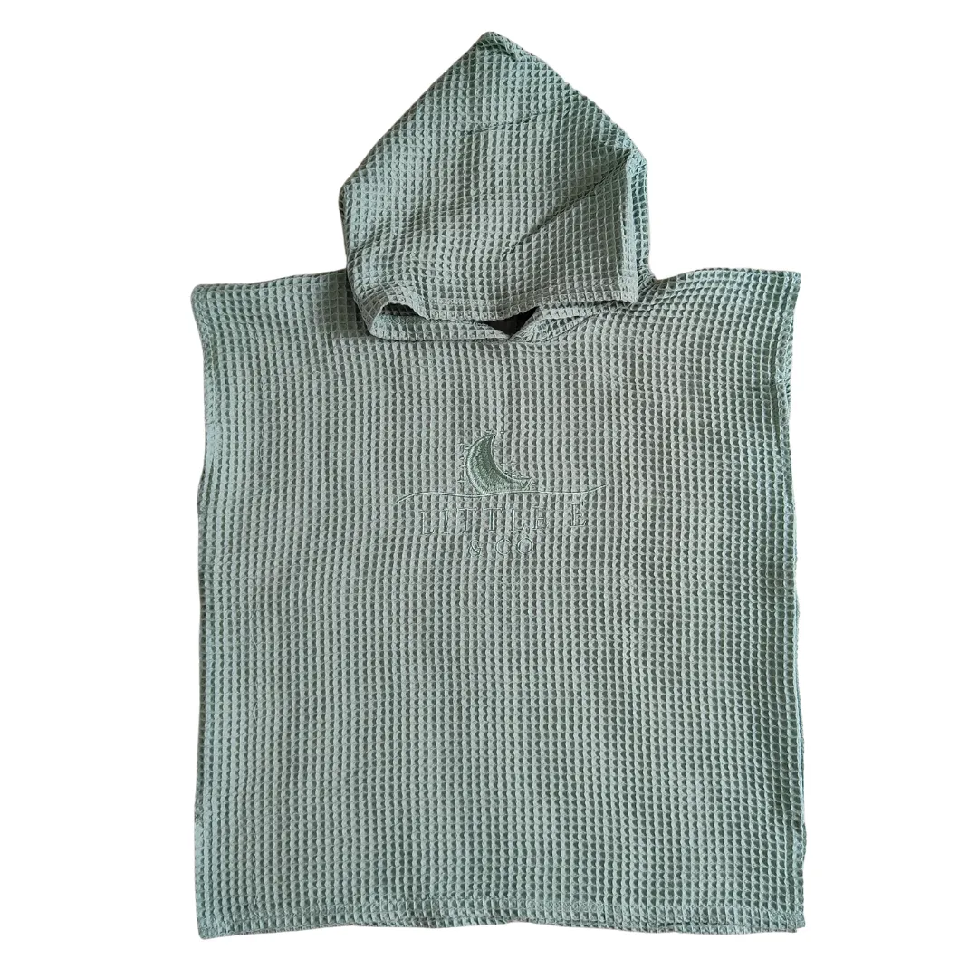 HOODED PONCHO TOWEL ~ SAGE