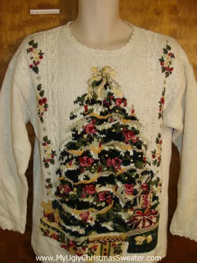 Horrible Huge Tree 80s Funny Christmas Sweater