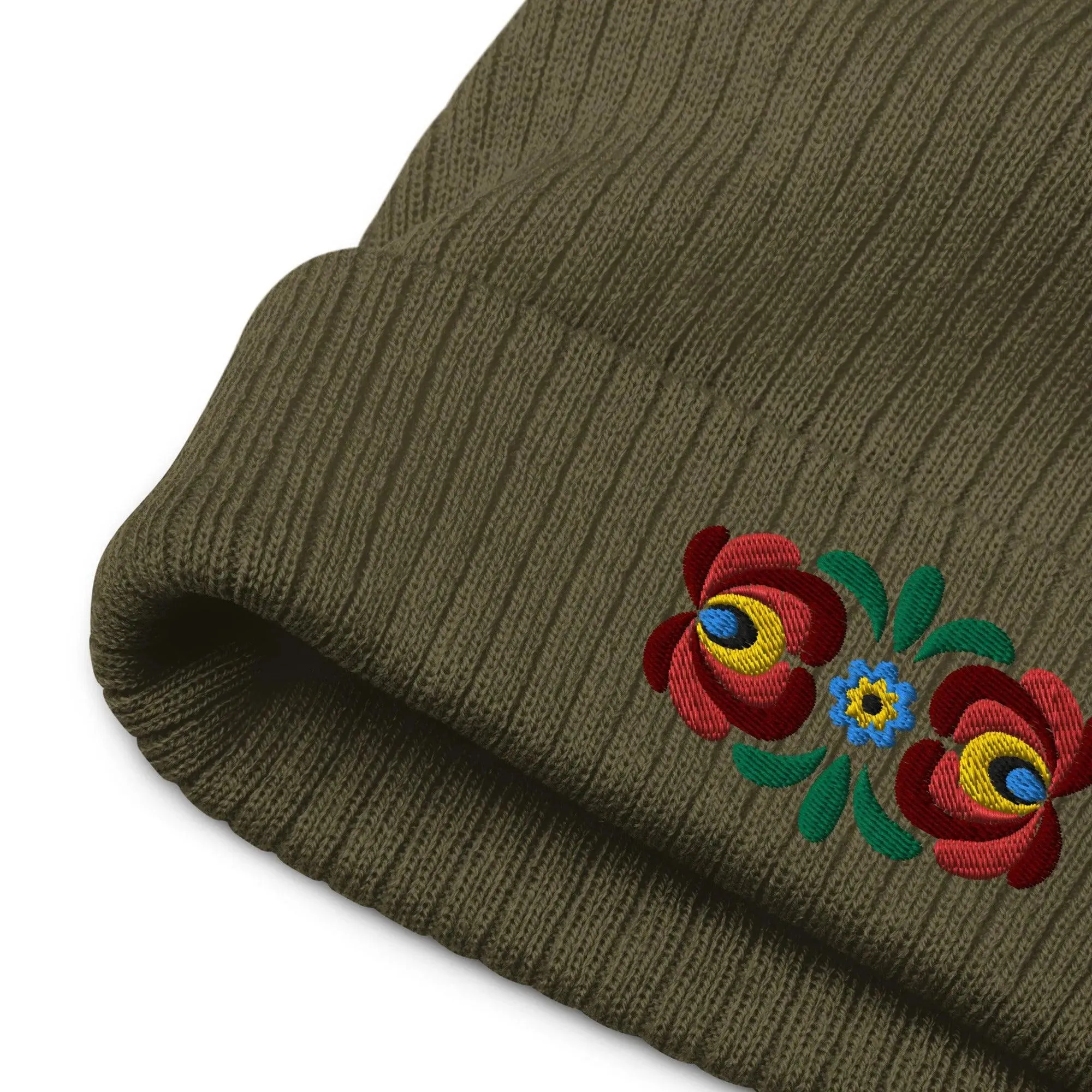 Hungarian Matyó Embroidered Beanie