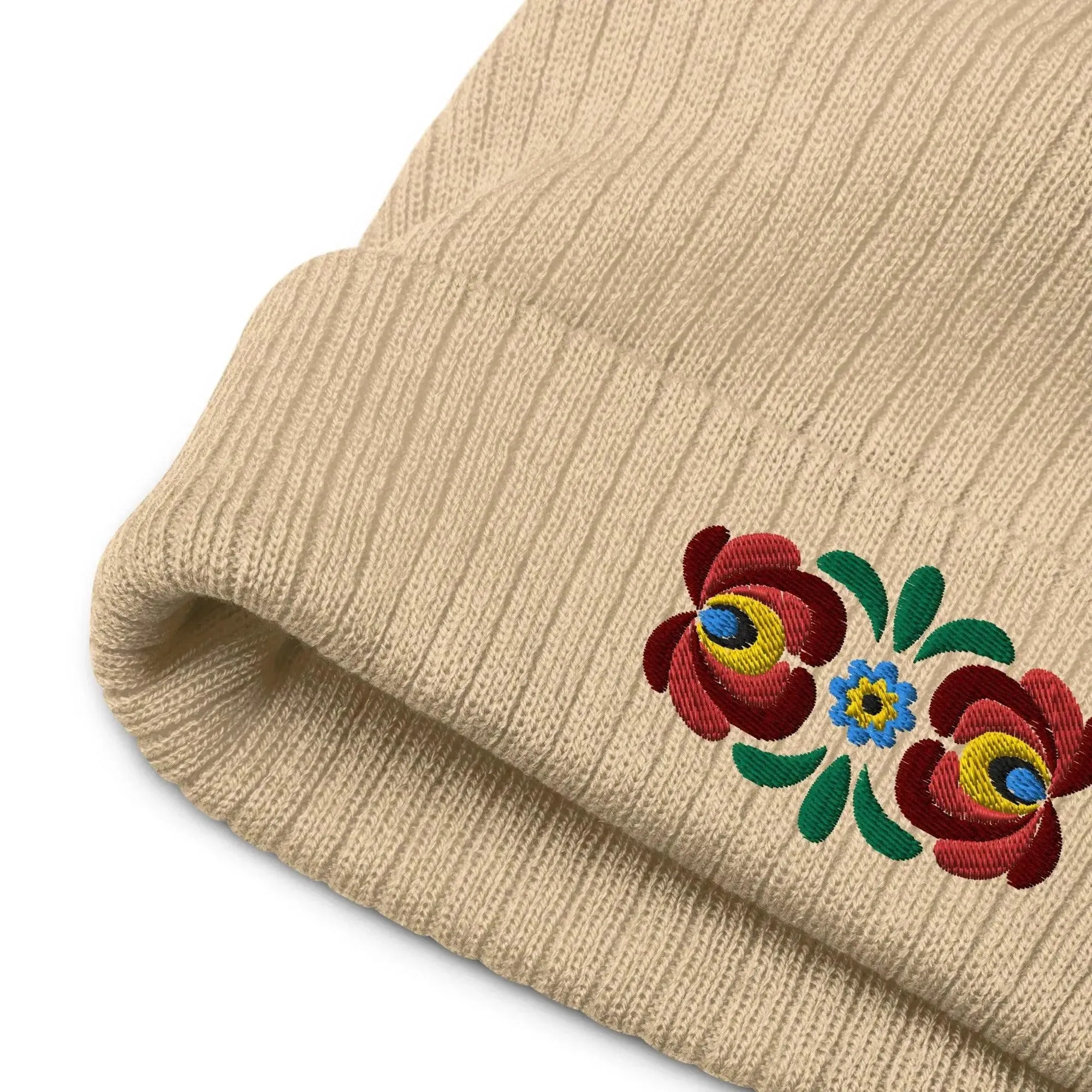 Hungarian Matyó Embroidered Beanie