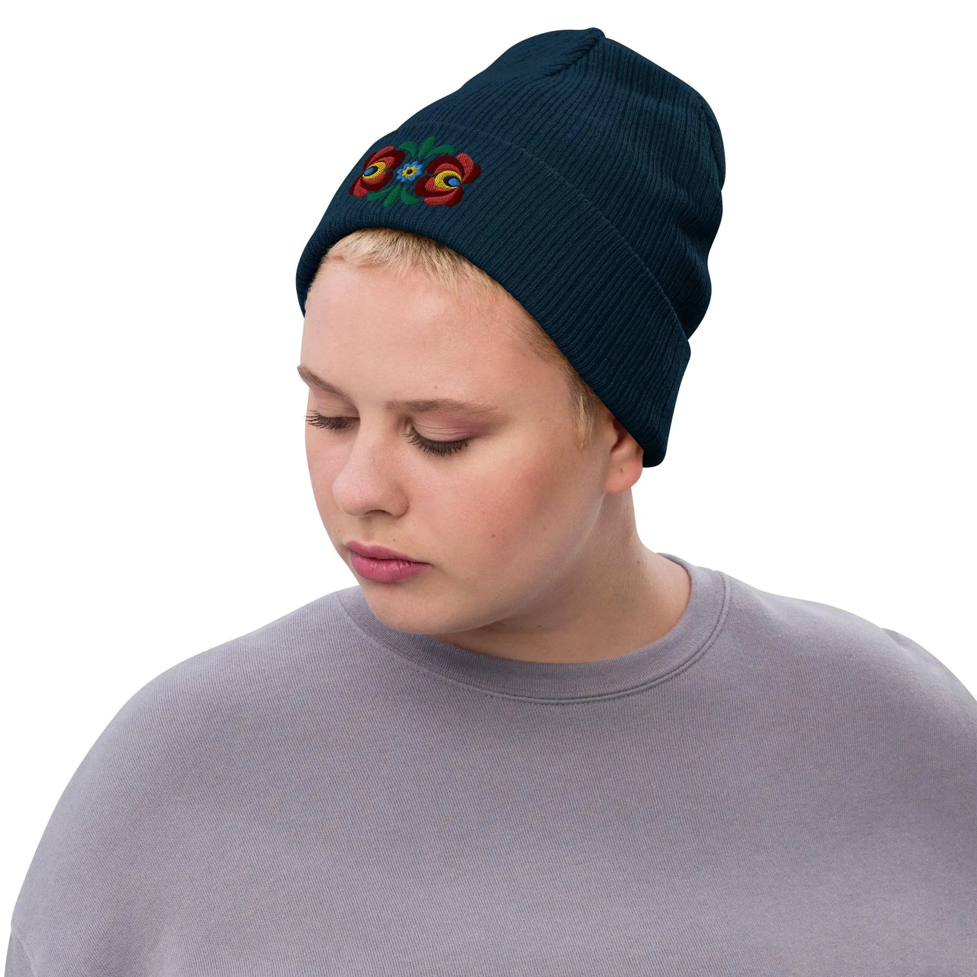 Hungarian Matyó Embroidered Beanie