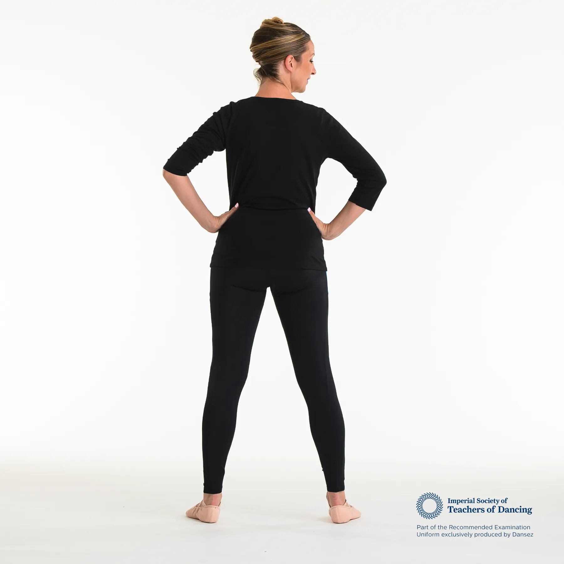 ISTD Leggings With Contrast Pocket - Black/Deep Green (Teachers)