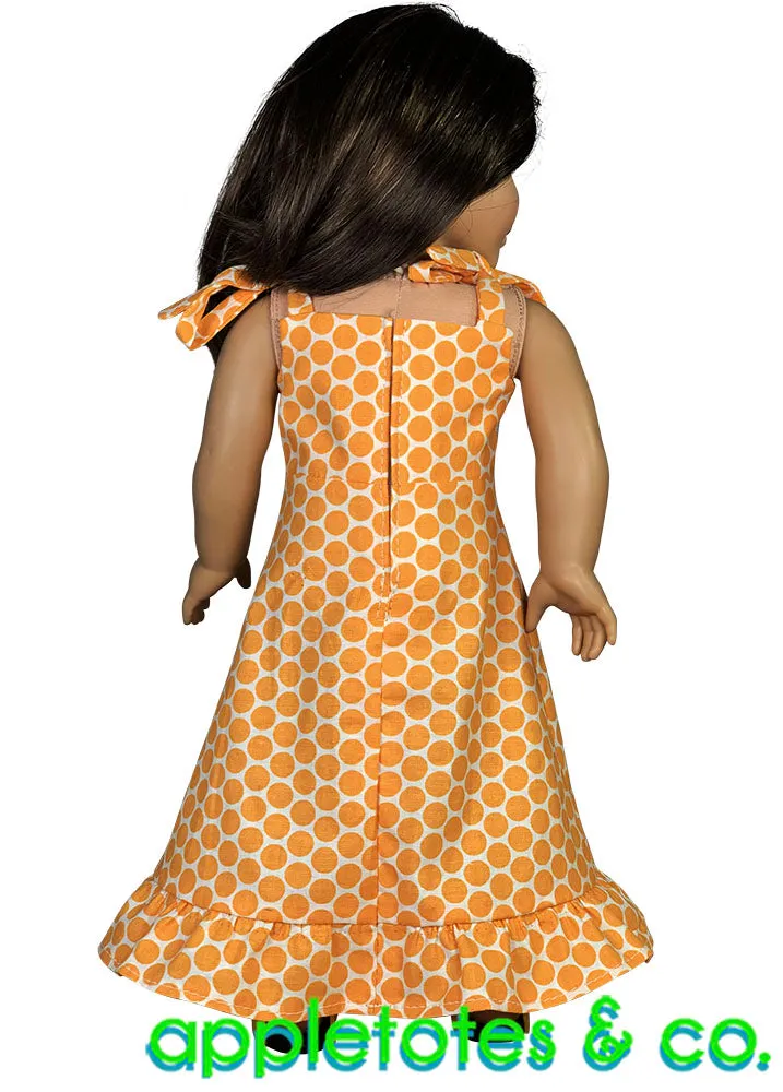 Jillian Maxi Dress Sewing Pattern for 18 Inch Dolls