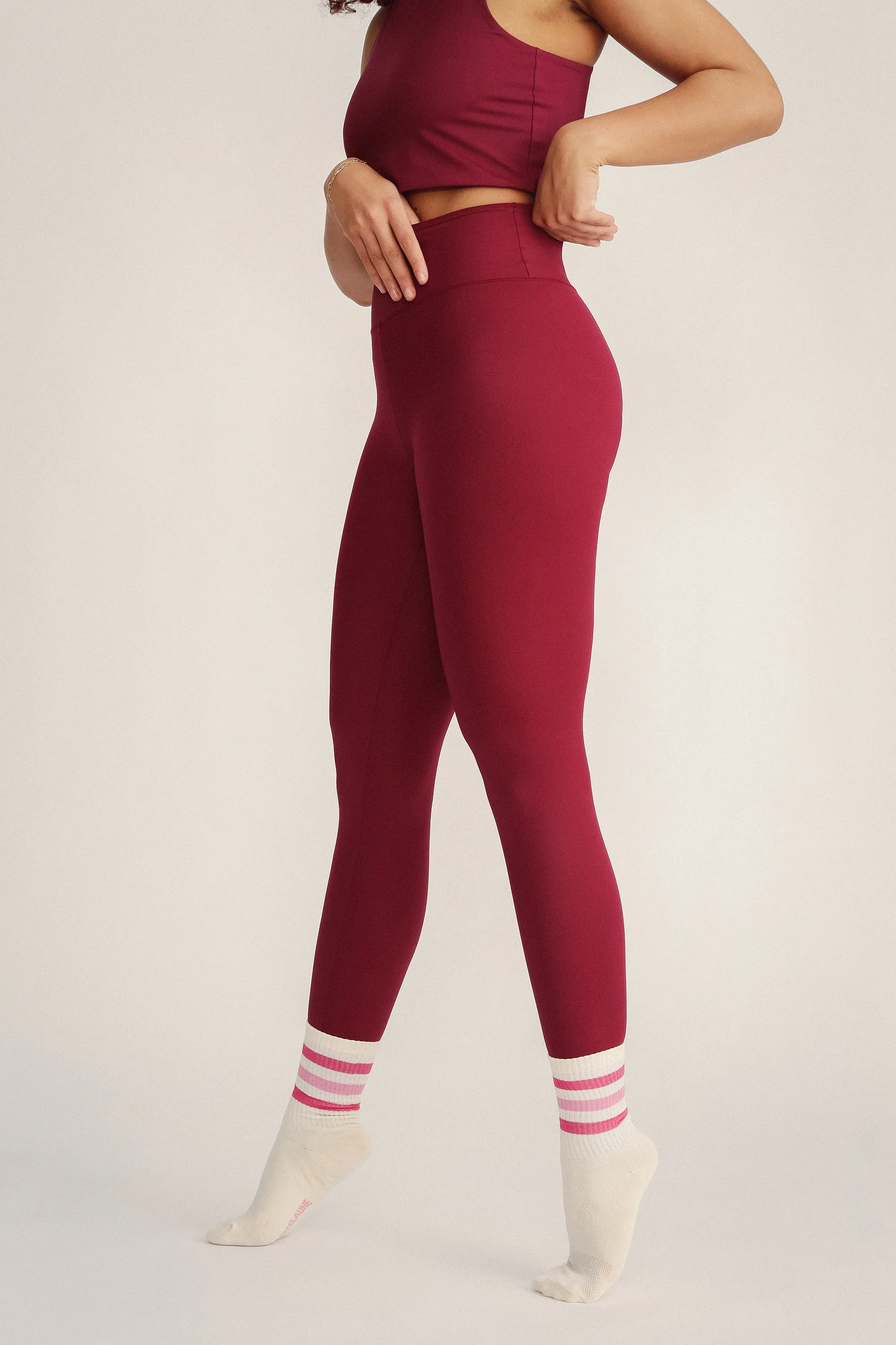 JUTELAUNE Sport Leggings Burgundy