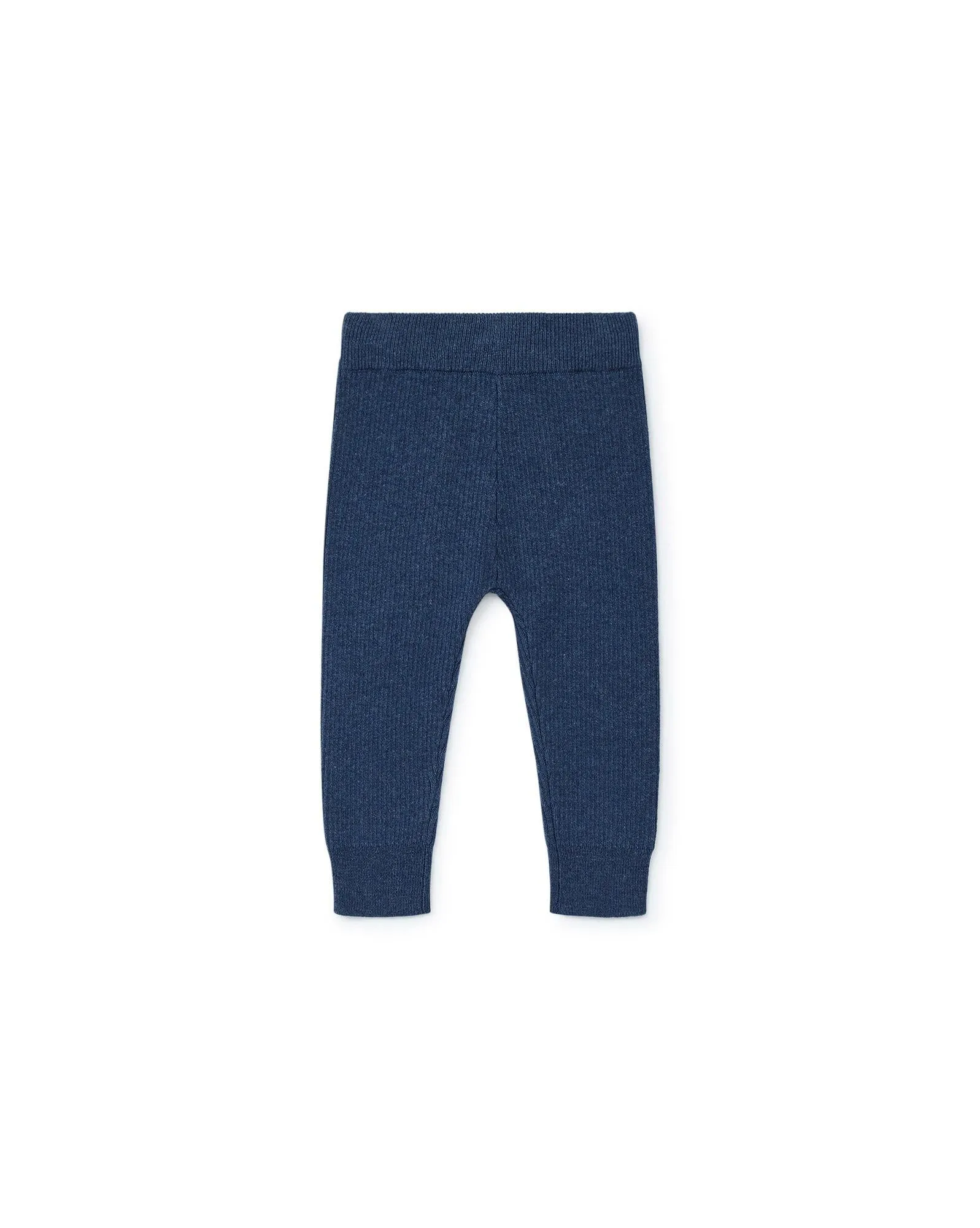 Knit Baby Leggings in Blue Chine