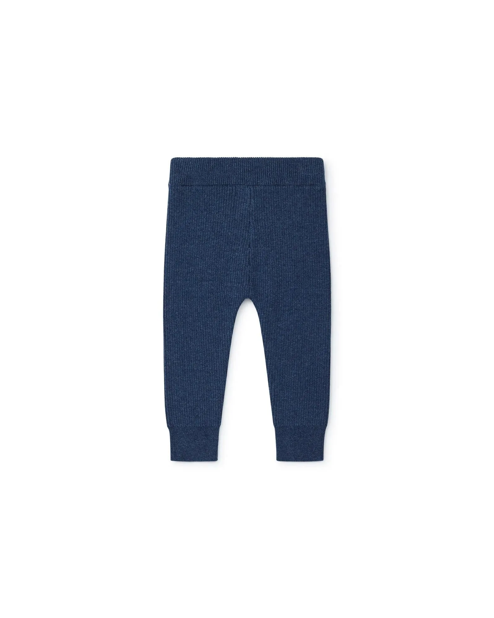 Knit Baby Leggings in Blue Chine