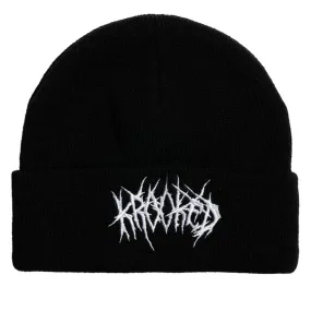 Krooked - Necro Script Cuff Beanie (Black)