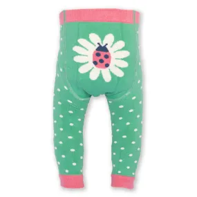 Ladybug daisy knit leggings