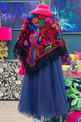 LAS NIÑAS PEACOCK PARADISE PONCHO