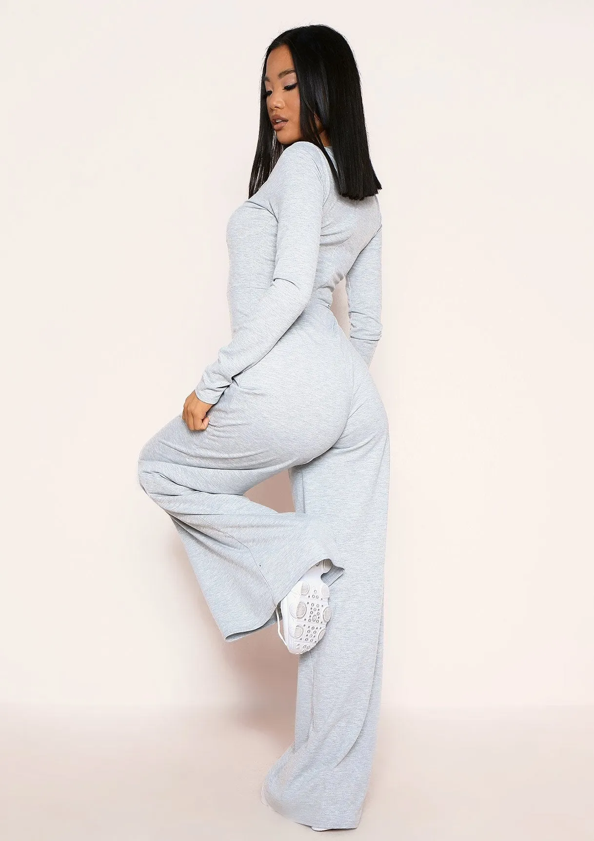 Layton Grey Wide Leg Jumpsuit