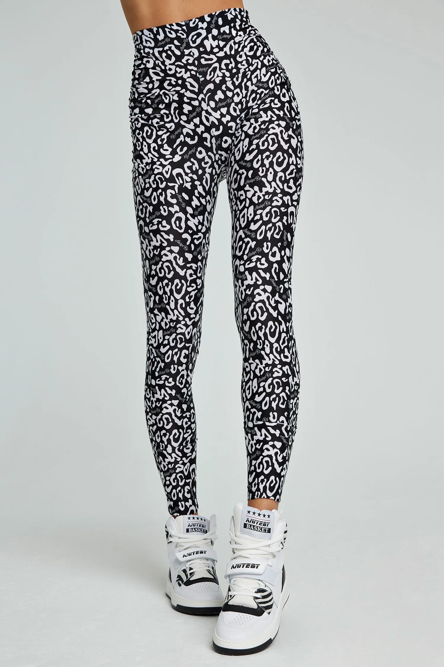 Leggings con Stampa Leni Maku Black